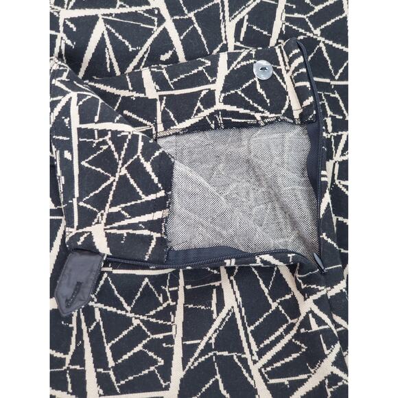 GRACE Women's Black & Tan Patterned Straight Skirt Sz 6 - Picture 4 of 6